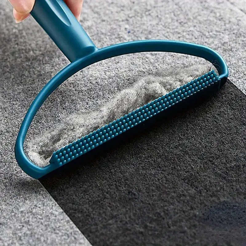 Dual-Sided Portable Lint Remover/Pet Hair Remover (Blue)