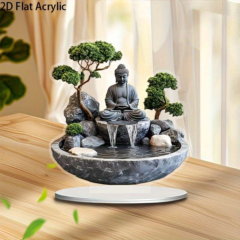 1pc 2D Flat One piece  acrylic desktop ornament elegant acrylic Guanyin