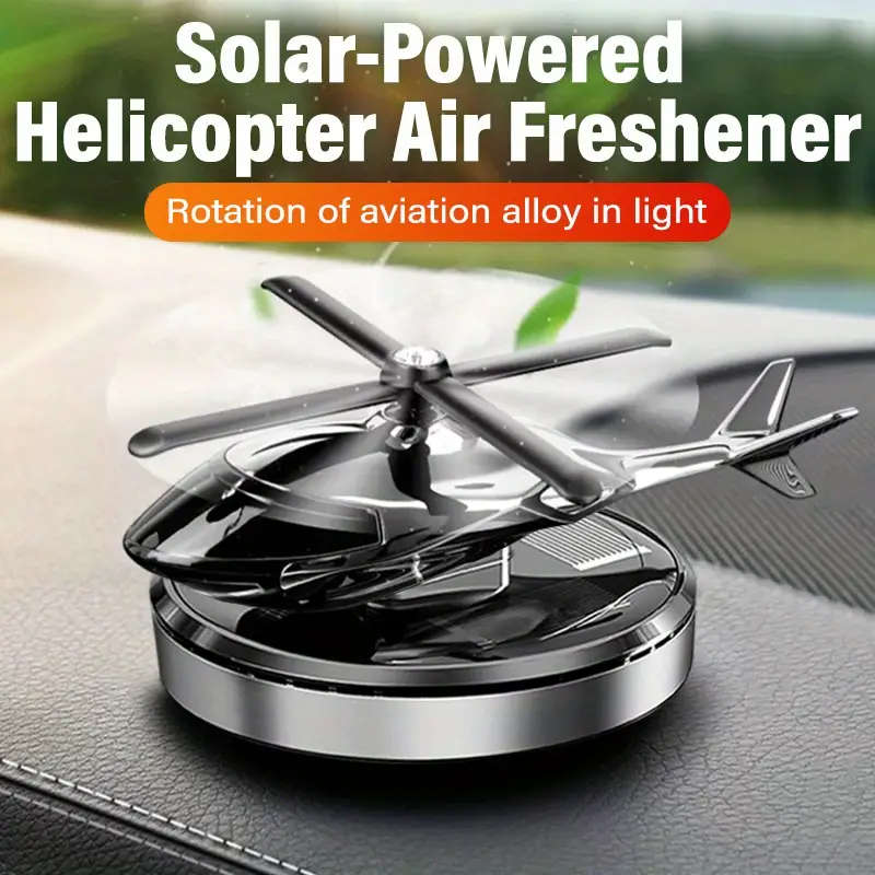 Solar Powered Helicopter Car Air Freshener