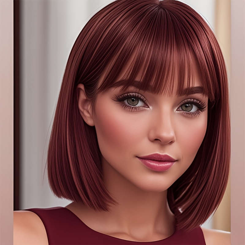 1Pc Dark Brown Fashion Design Wig