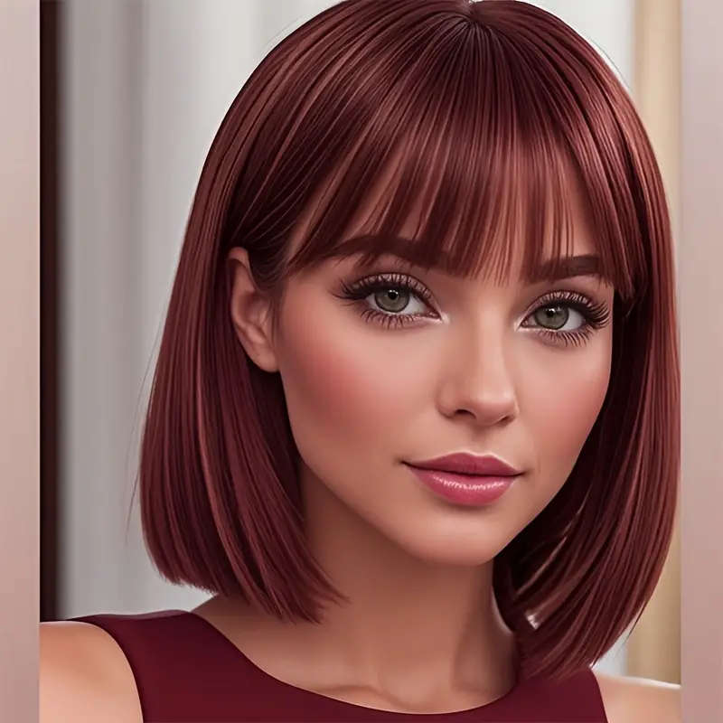 12" Light Brown PVC Women's Wig