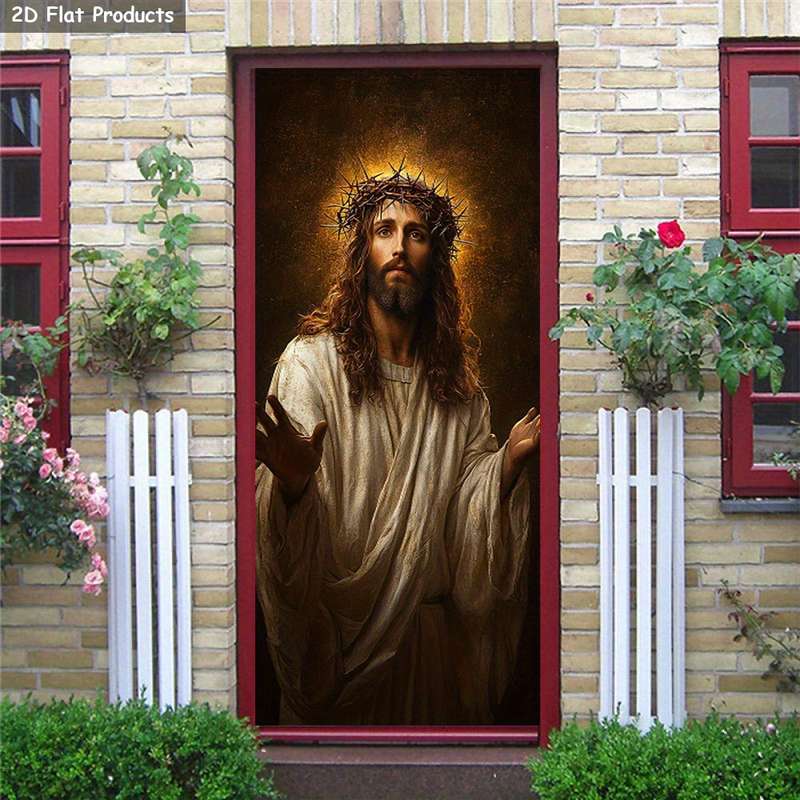 1pc 95.0x214.88cm Jesus Christian Themed Stickers