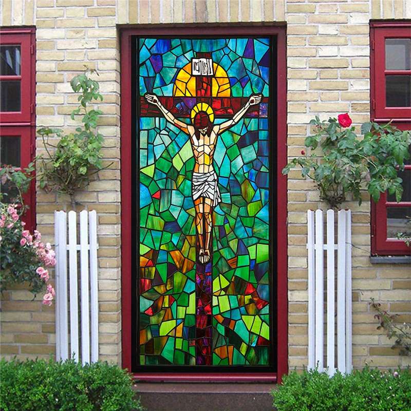 1pc 95.0x209.8cm Jesus Christian Themed Stickers