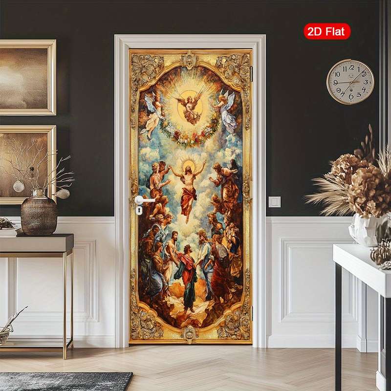 1pc 30.3x78.7 inches   77x200 cm   Jesus Christian Themed Stickers