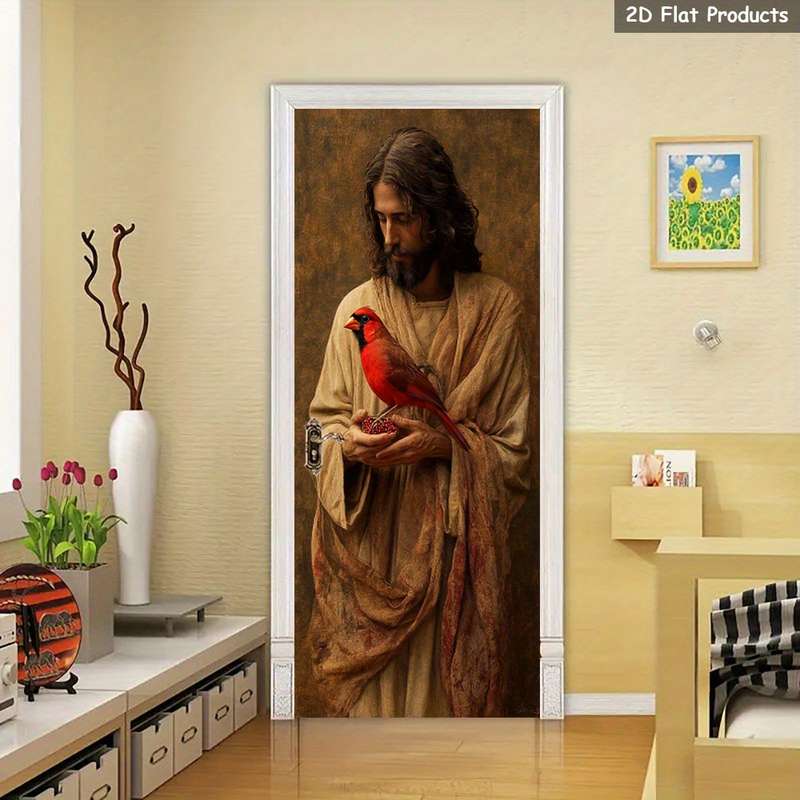 1pc 95.0x214.88cm Jesus Christian Themed Stickers