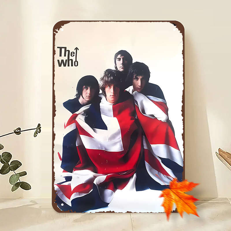 1pc The Who Vintage Rock Band Metal Wall Art 20.32x30.48 cm Unframed Classic Music Decor for Be