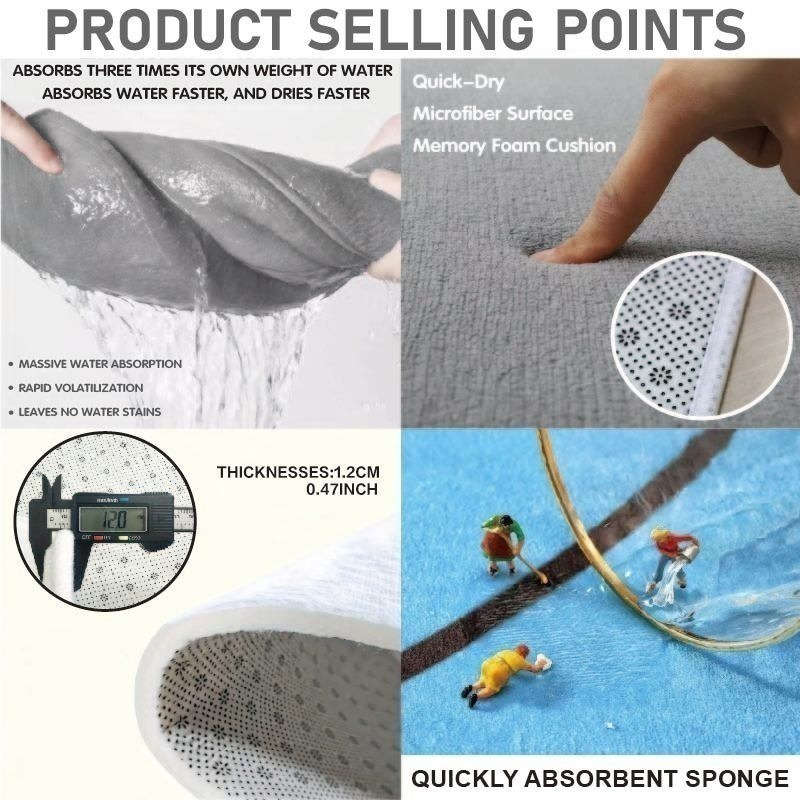 1Pc 60x90cm Floor Mat