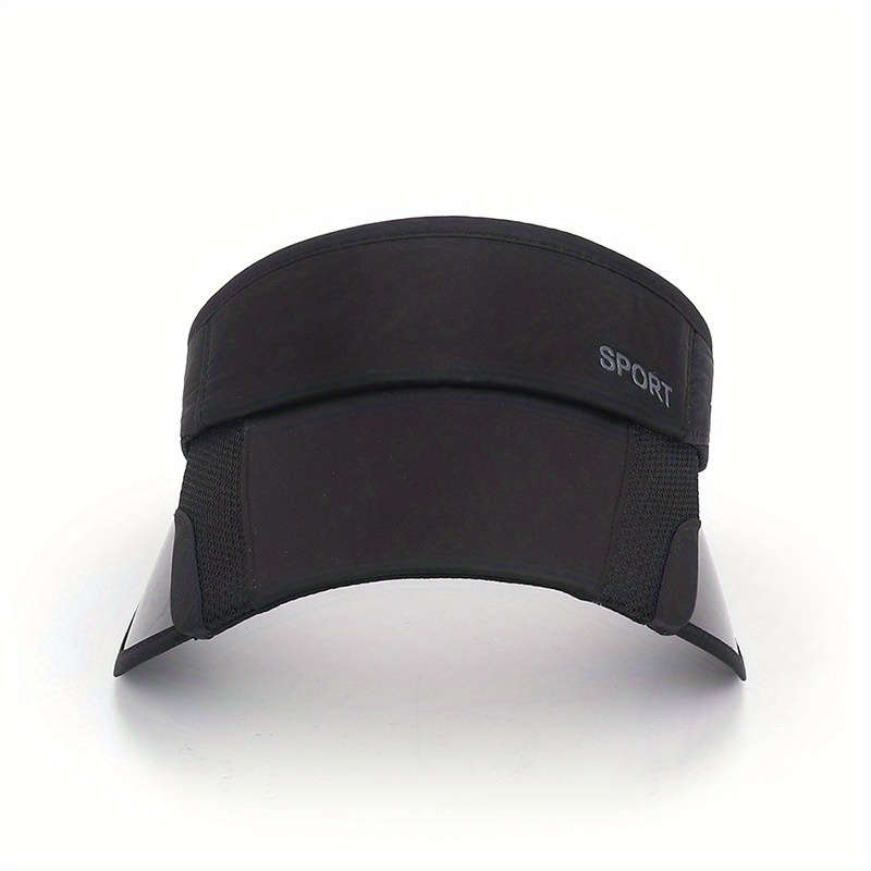 1pc Adjustable Retractable Visor Hat with Large Brim Breathable Polyester Ideal for Tennis Golf