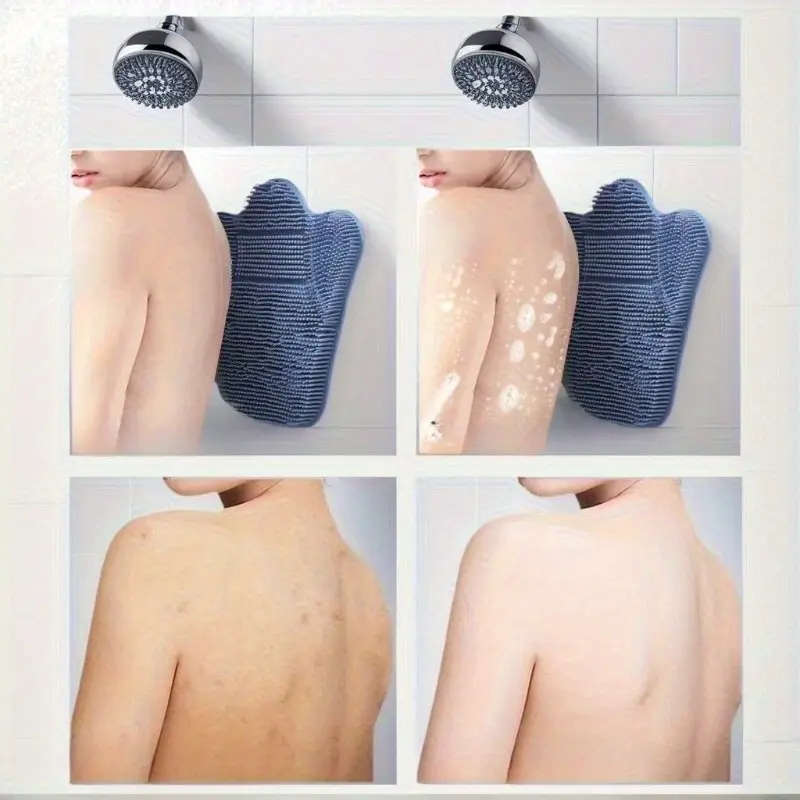 Back Shower Cleaner with Strong Suction Cup - Soft Bristles for Back, Gym, and Full Body Exfoliation