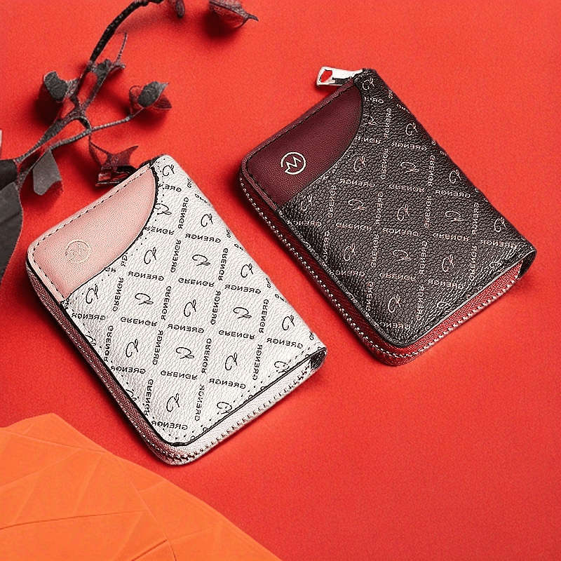 1pc Vintage-Inspired Slim RFID Blocking Wallet for Women 9 Card Slots Large Capacity Elegant Two