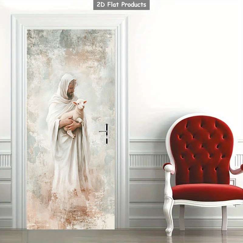 1pc 95.0x209.8cm Jesus Christian Themed Stickers