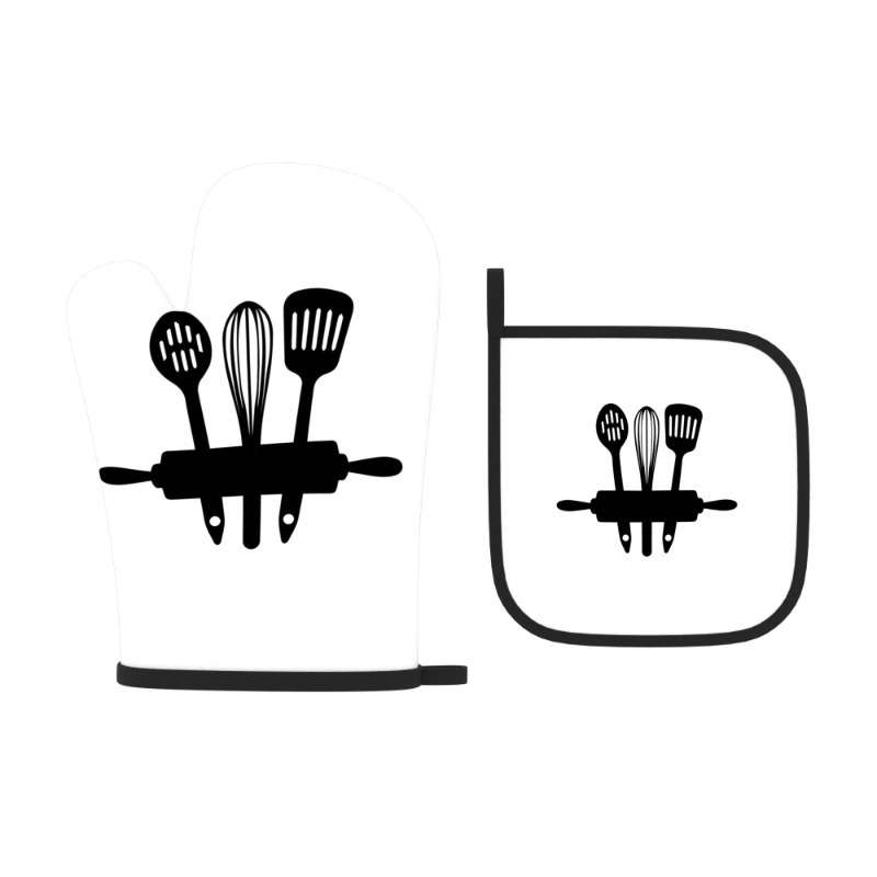 2pcs 26.92x17.02 cm Heat Resistant Oven Mitts And Potholders