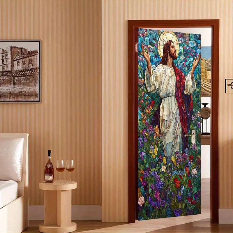 1pc 95.0x214.88cm Jesus Christian Themed Stickers