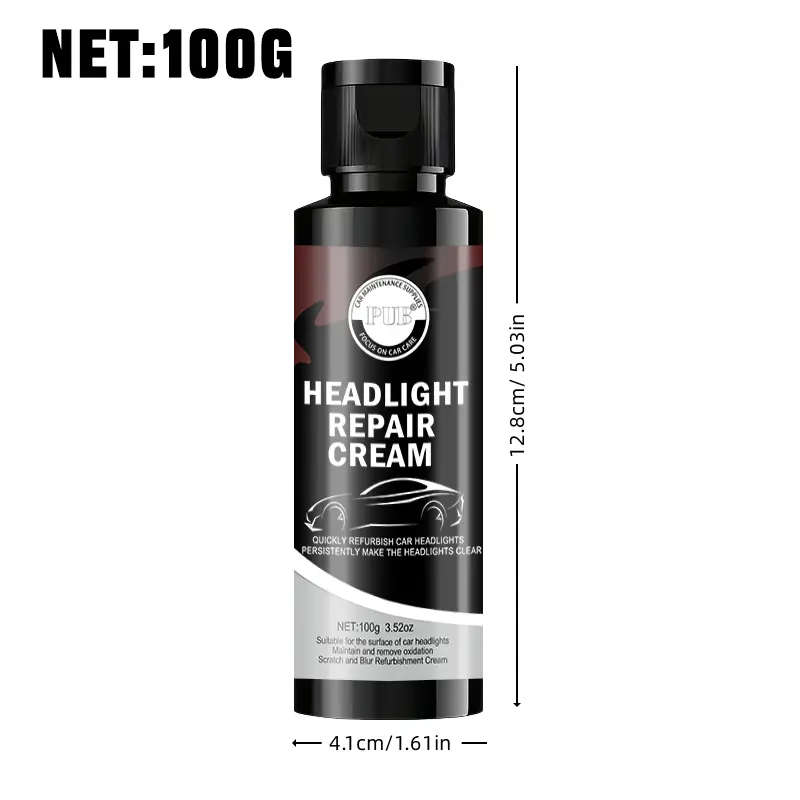 1pc 100g Universal Headlight Restoration Cream Kit Car Headlamp Repair Polish Scratch Yellowing Remo