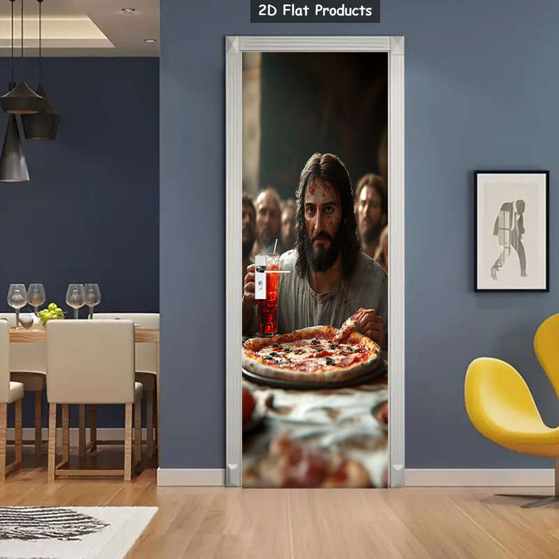 1pc 95.0x214.88cm Jesus Christian Themed Stickers
