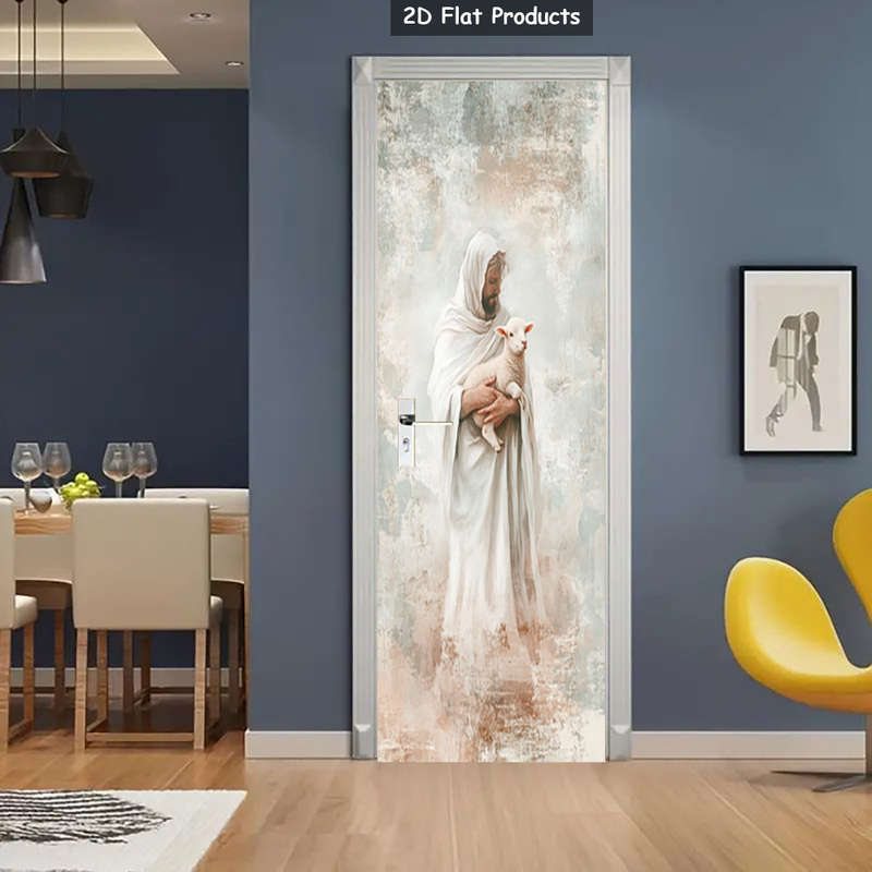 1pc 95.0x209.8cm Jesus Christian Themed Stickers