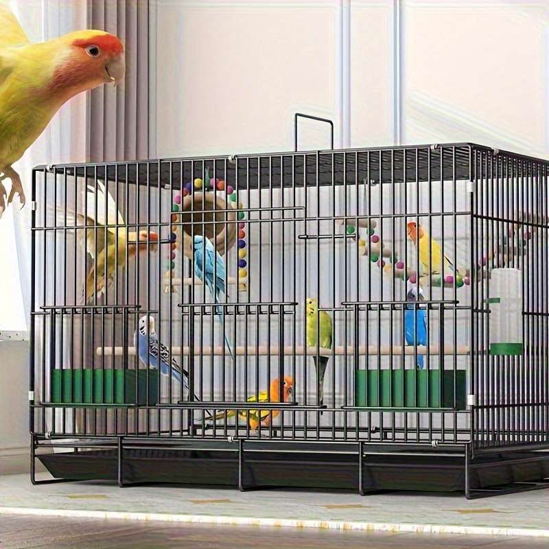 1pc Single-layer standard cage (transparent and high-heightened horizontal wire) Pet Cage