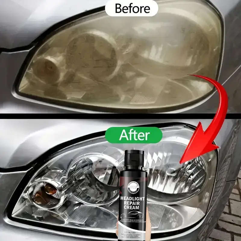1pc 100g Universal Headlight Restoration Cream Kit Car Headlamp Repair Polish Scratch Yellowing Remo