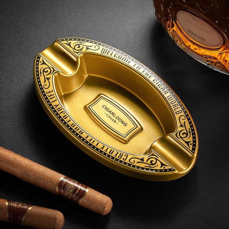 1pc Elegant Cigar Ashtrays with Intricate Designs Large Portable Decorative Snow Cigar Holder f