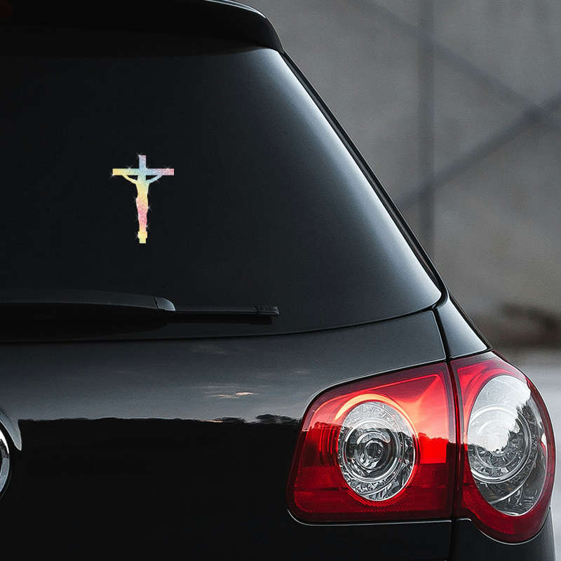 1pc  silvery  Jesus Christian Themed Stickers