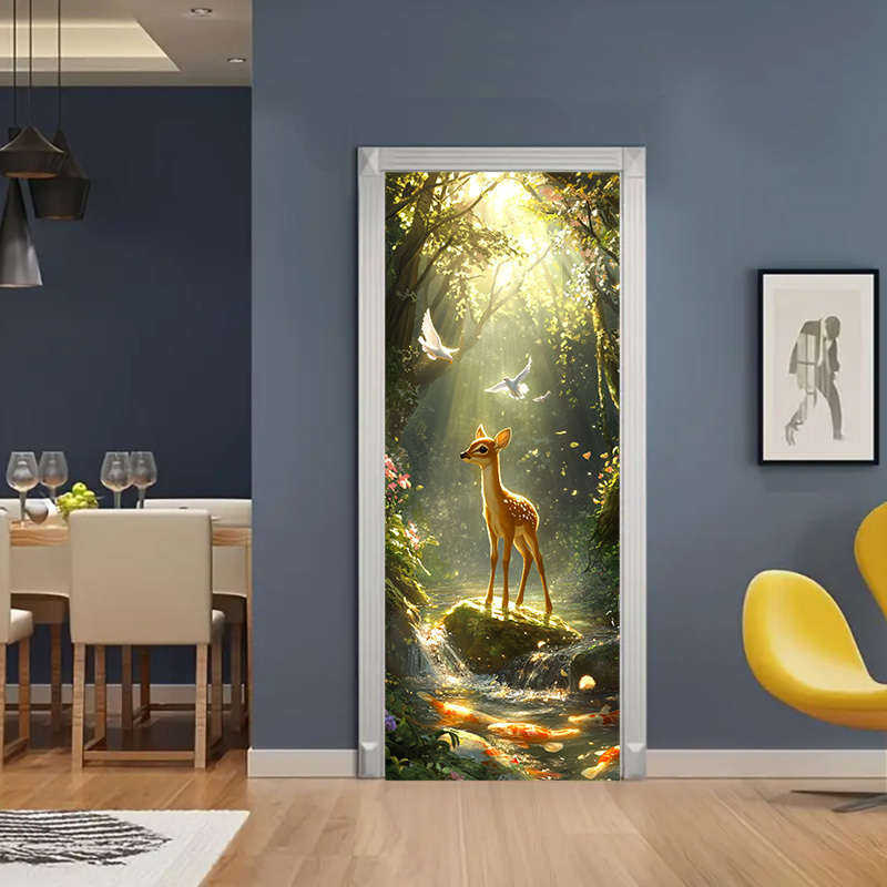 1Pc 77x200cm Door Window Sticker