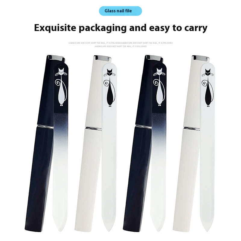 1pc Cute Cat Pattern Stainless Steel Nail File Suitable for Manicure and Pedicure Grinding an