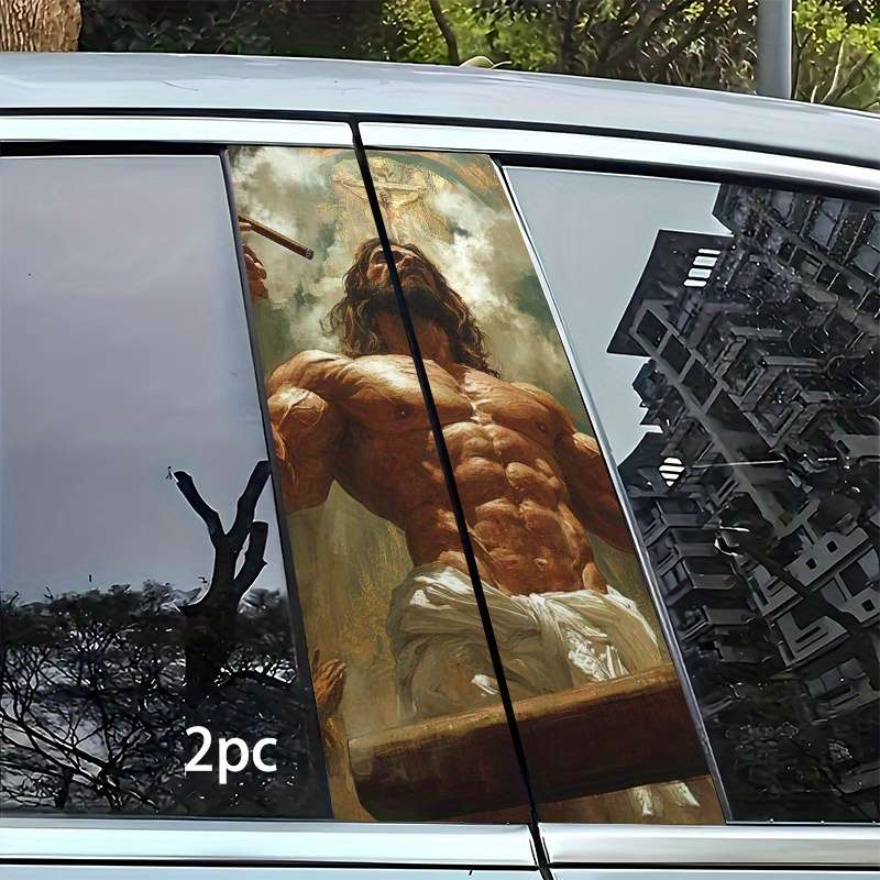 2pcs  Jesus Christian Themed Stickers