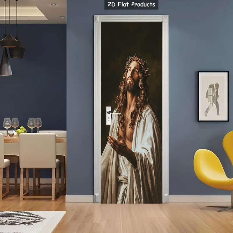 1pc 95.0x214.88cm Jesus Christian Themed Stickers