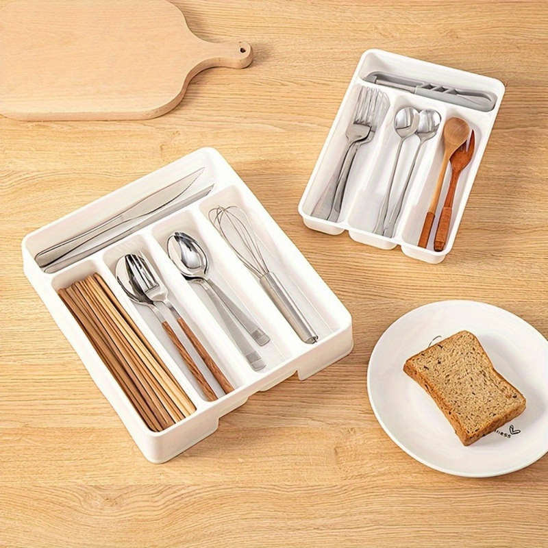 1pc Durable Utensil Organizer Box 1pc Multi-Compartment Kitchen Utensil Organizer Durable P