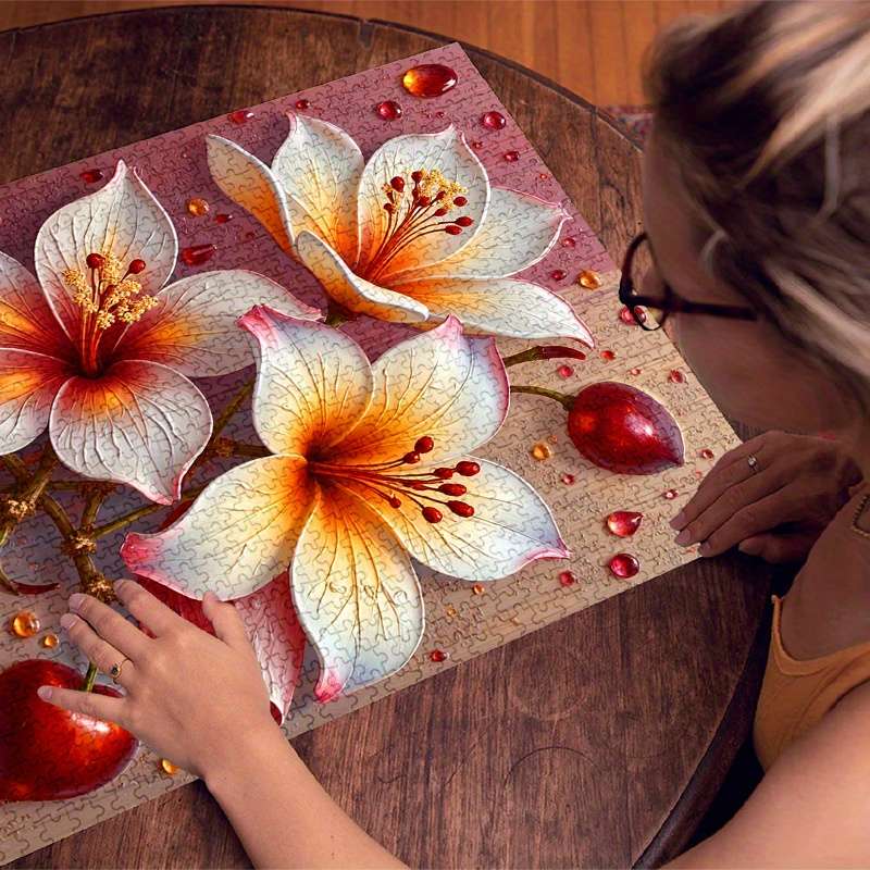 1000pcs Cherry Blossom Jigsaw Puzzle Scratch Water Resistant Advanced Skill Leve