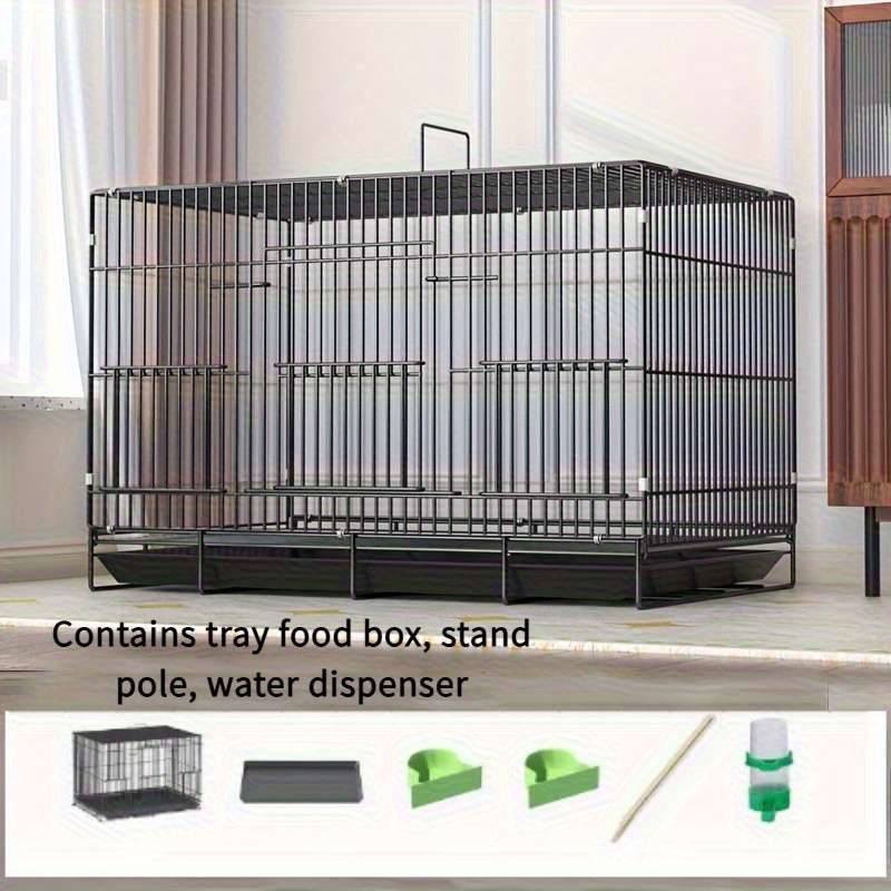 1pc Single-layer standard cage (transparent and high-heightened horizontal wire) Pet Cage