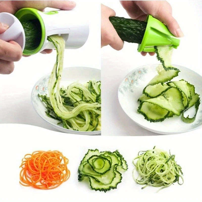 1pc Julienne Slicer Spiral Funnel Slicer Rotating Vegetable Cutter Vegetable Grater