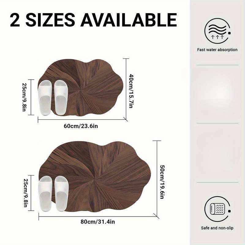 1Pc Khaki 50x80cm 19.69x31.5inch Floor Mat