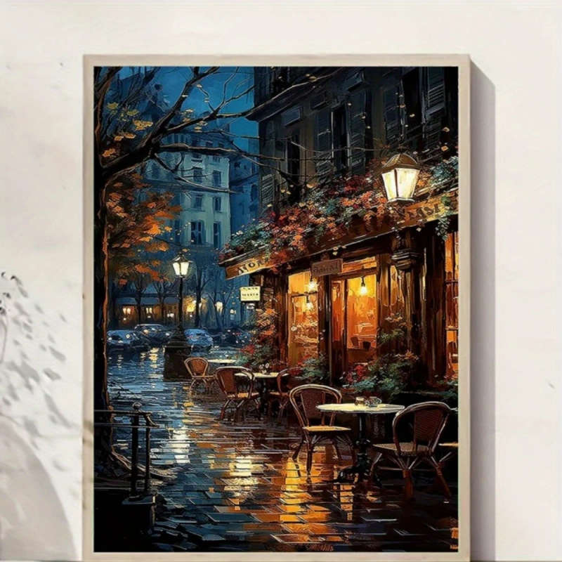 1pc Charming 30.48x40.64cm Frameless Canvas Art with Warm Glow Lights Dewy Goose Perfect for Home Of