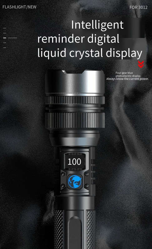 1PC Black Flashlight