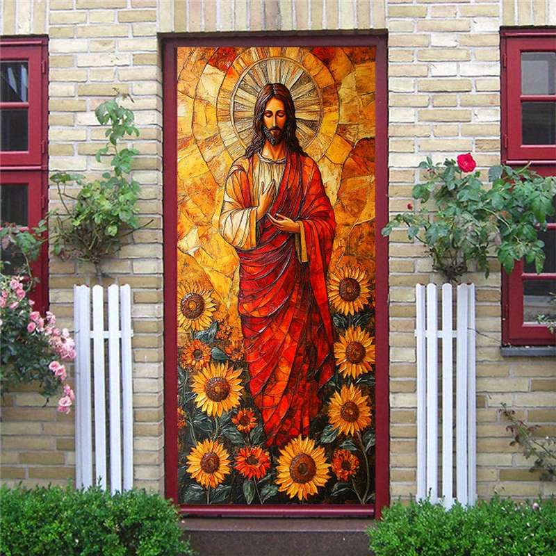 1pc 95.0x214.88cm Jesus Christian Themed Stickers