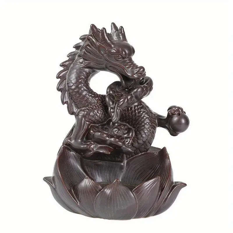 1 Piece Handmade Ceramic Dragon Waterfall Backflow Incense Burner And Incense Holder