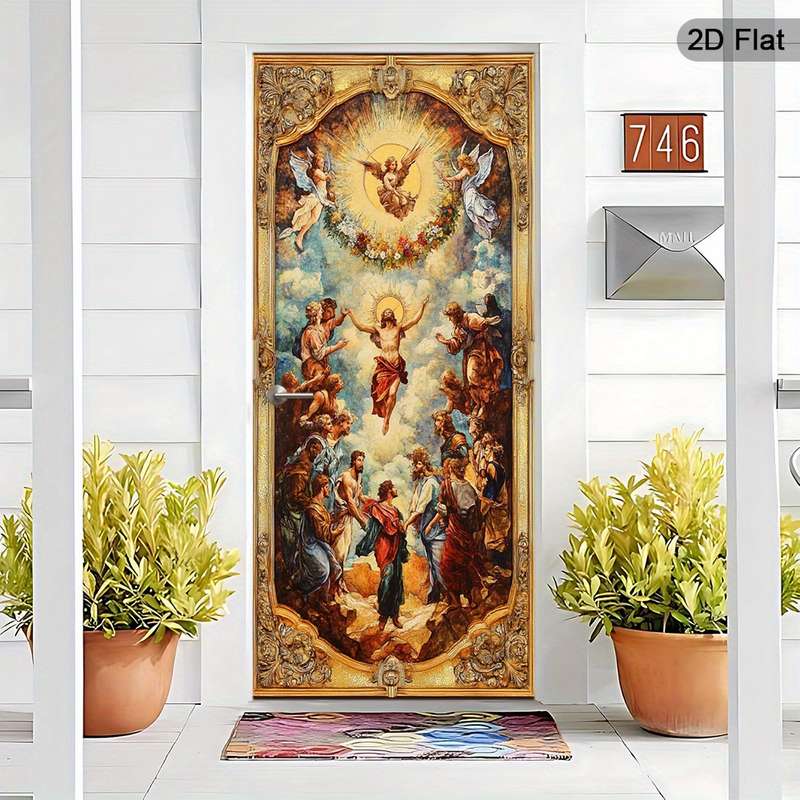 1pc 30.3x78.7 inches   77x200 cm   Jesus Christian Themed Stickers