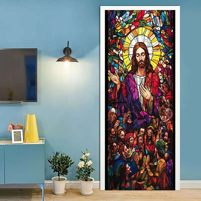 1pc 95.0x214.88cm Jesus Christian Themed Stickers