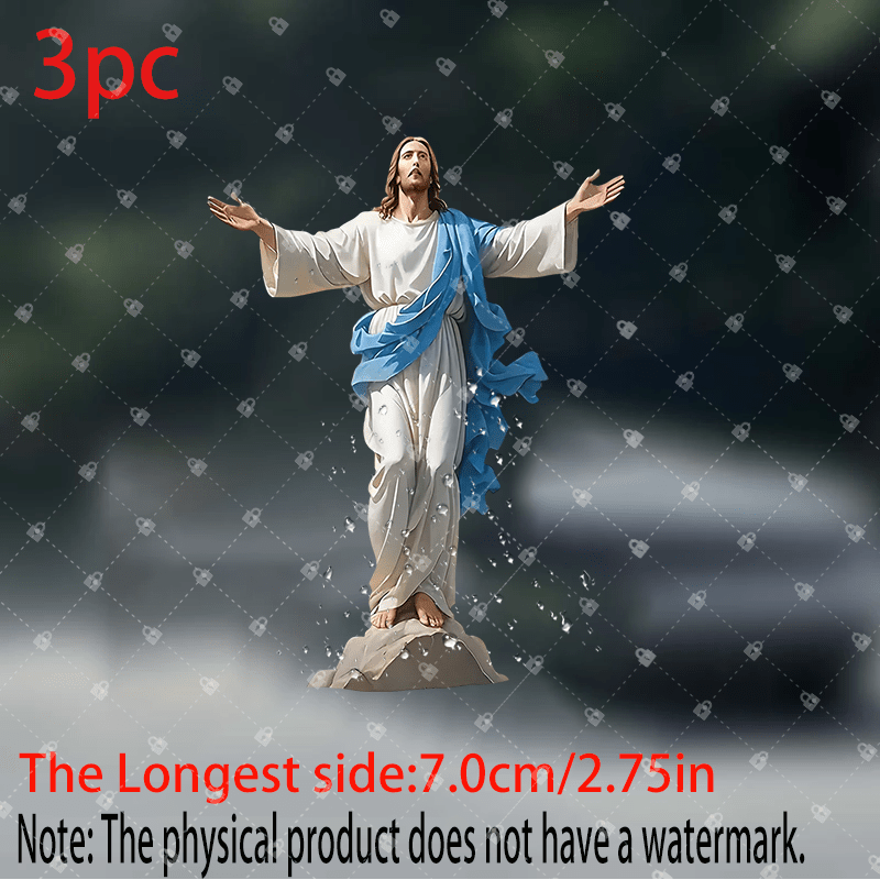 3 Piece Set Jesus Christian Themed Stickers