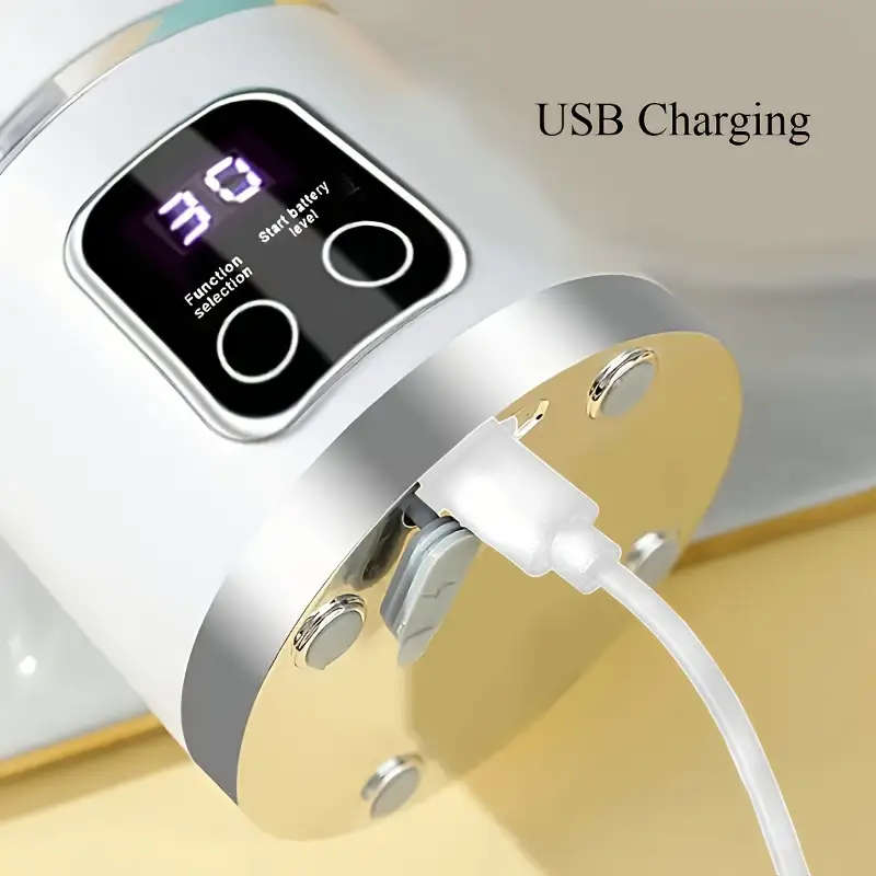 1pc USB-Rechargeable Portable Blender & Juicer with Stainless Steel Blade - Compact, Easy Clean, Per