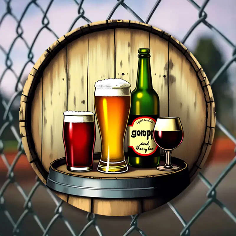 1 8" Round Beer Decorative Sign