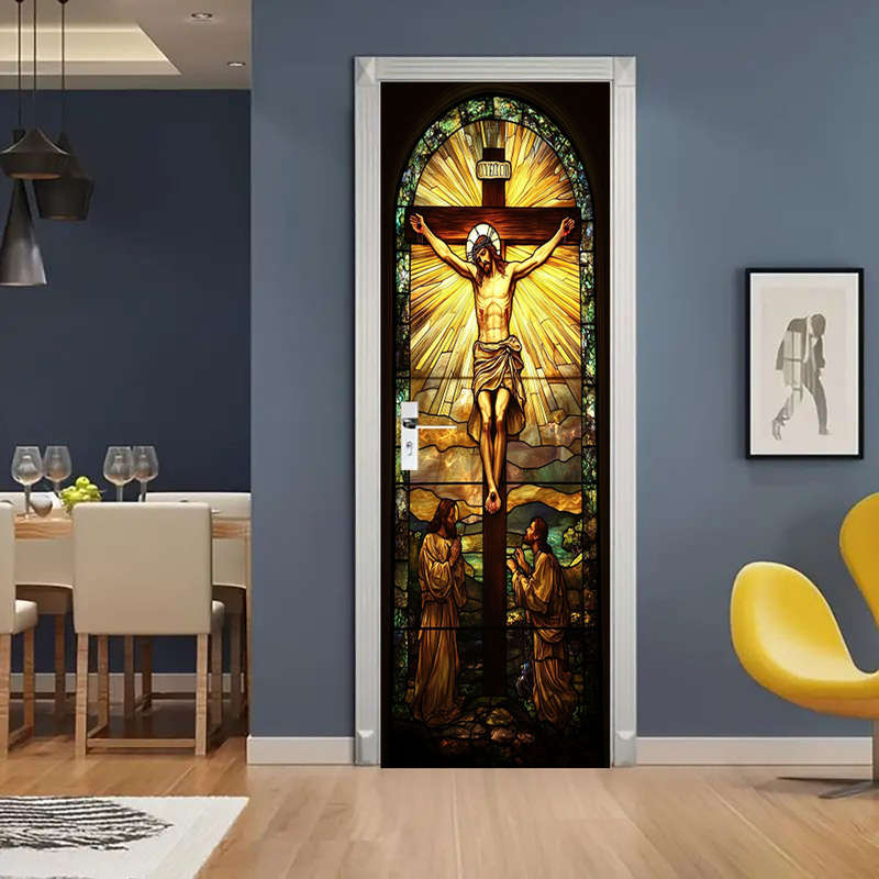 1pc 95.0x214.88cm Jesus Christian Themed Stickers
