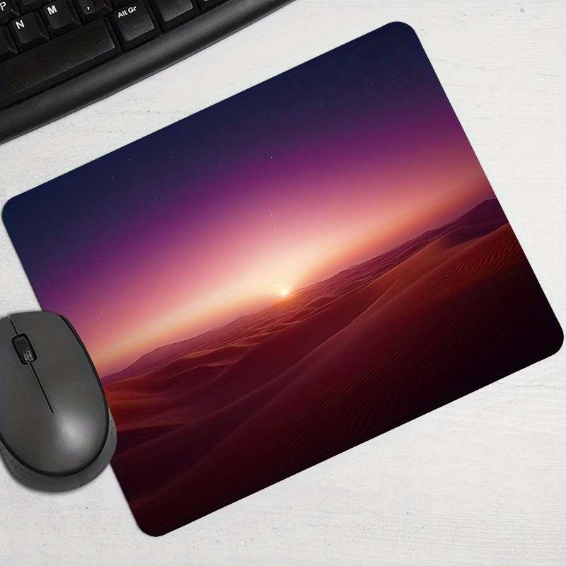 1pc New Desert 8 Printed Pattern Mouse Pad Rubber Anti-Slip Portable Mini Laptop