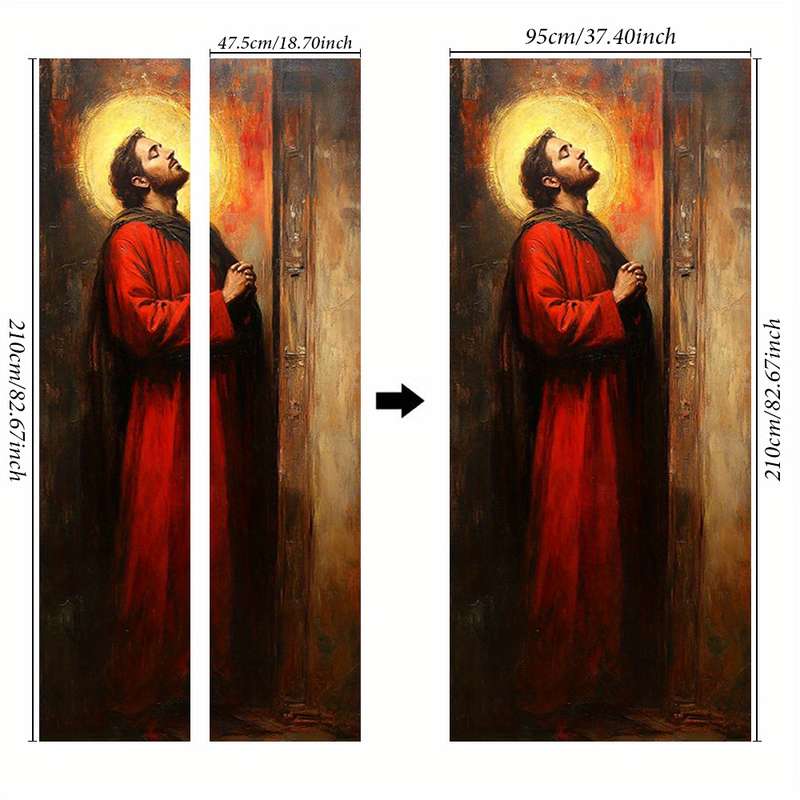 1pc 95.0x214.88cm Jesus Christian Themed Stickers