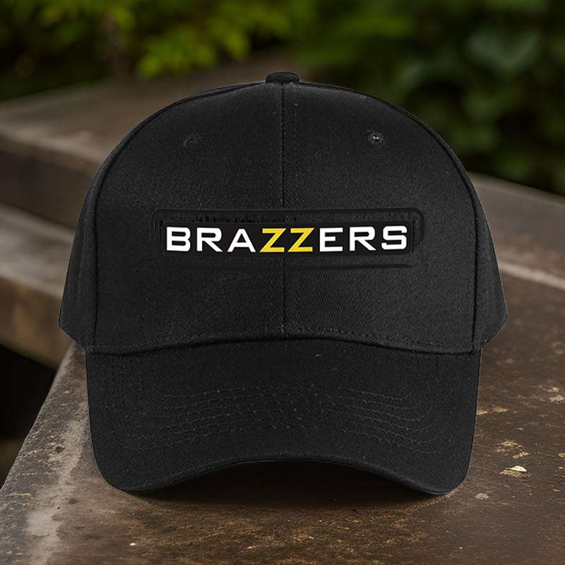 1pc Brazzers Embroidered Trucker Hat 100% Polyester Adjustable Sun Cap Hand Washable Woven