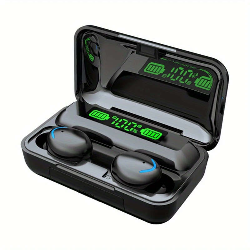 1pc In-Ear TWS F9 Wireless Earbuds with Noise-Canceling HiFi Stereo Sound LED Digital Display Touc