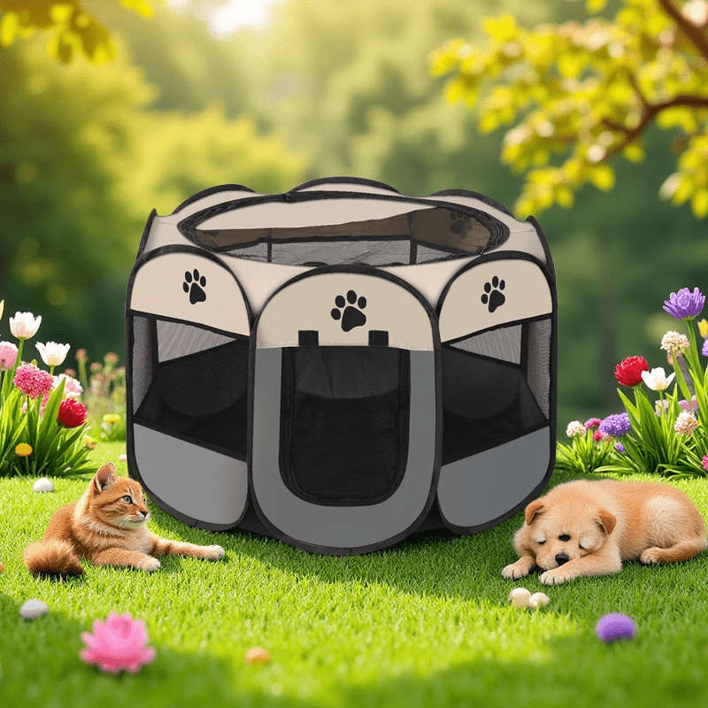 1pc Size: 91*91*58cm - Suitable for Items Dark Gray-DPet Cage