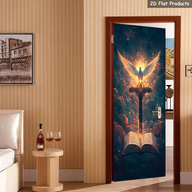 1pc 95.0x209.8cm Jesus Christian Themed Stickers
