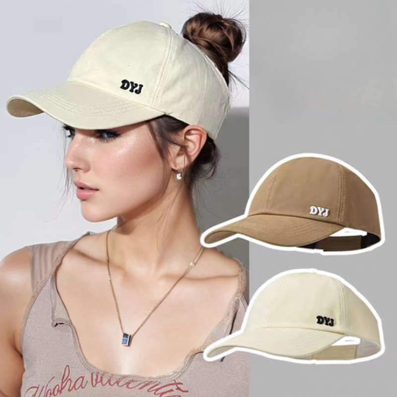 1pc Women's casual and versatile baseball cap with open top letter embroidery on the front of the